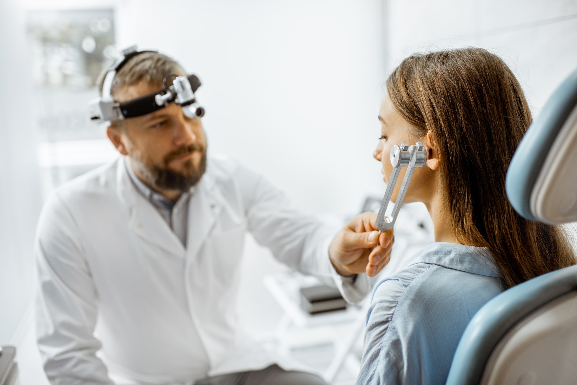 Hearing test with tuning fork